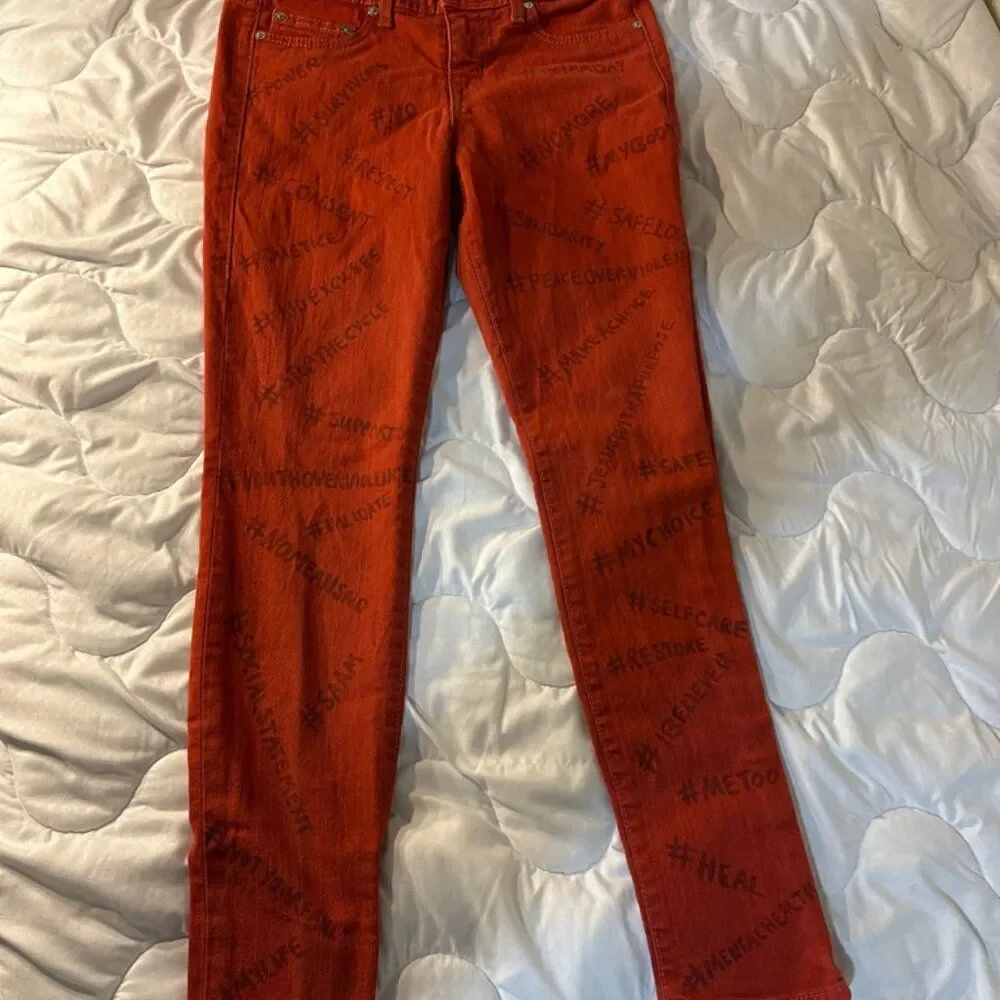 Hashtag True Religion Jeans Waist 30X29 Inches Straight Red